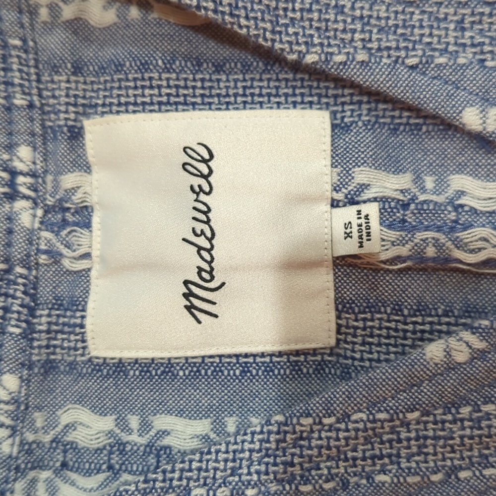 Blue Patterned Madewell Jacket - image 2